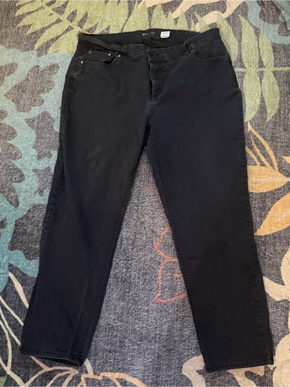 Black Jeans Women’s 18W Terra & Sky High Rise Stretch
